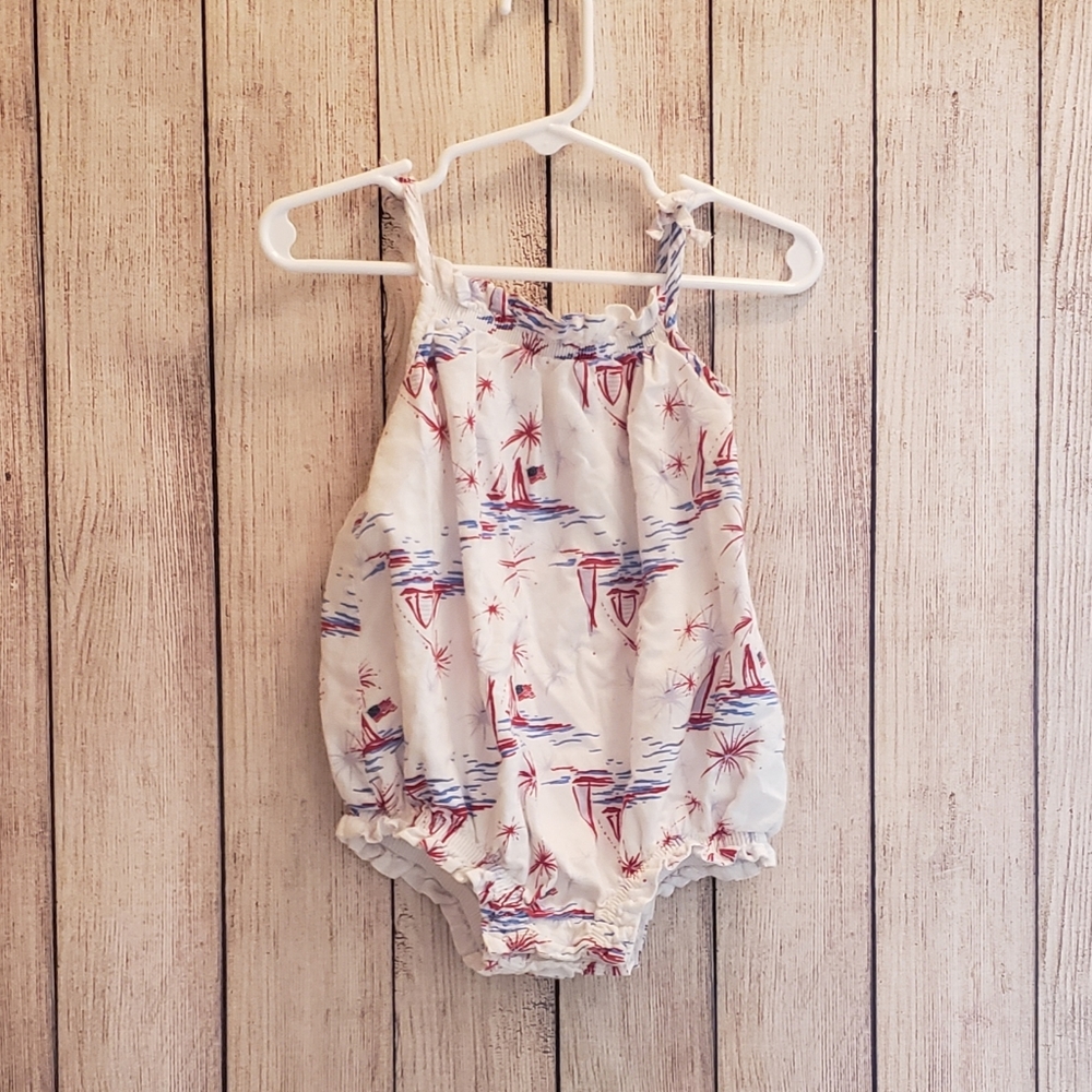 Patriotic Baby Girl Romper 6-12m